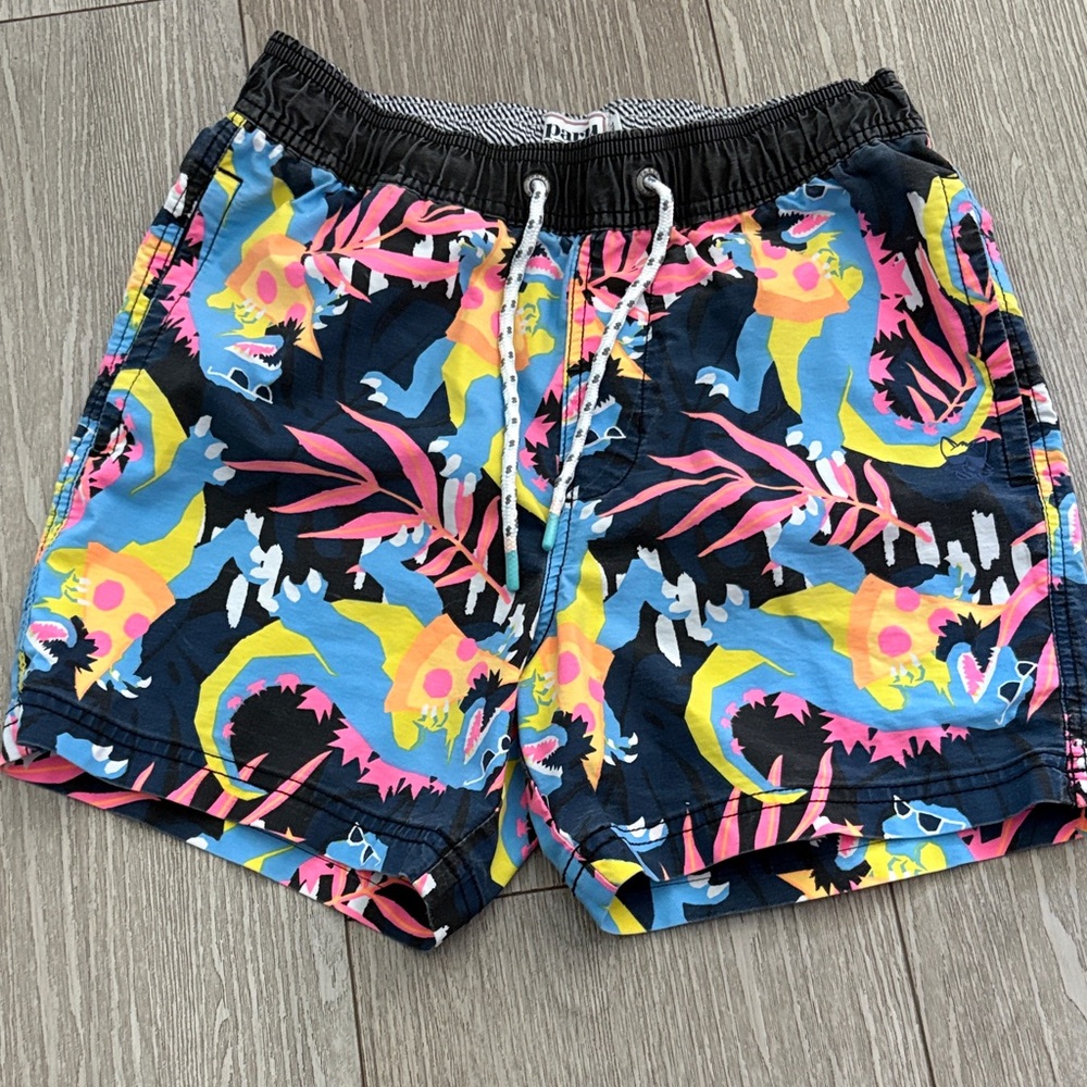 Party Pants Men's XS Multicolor Tropical Print Hybrid Shorts - Navy Base